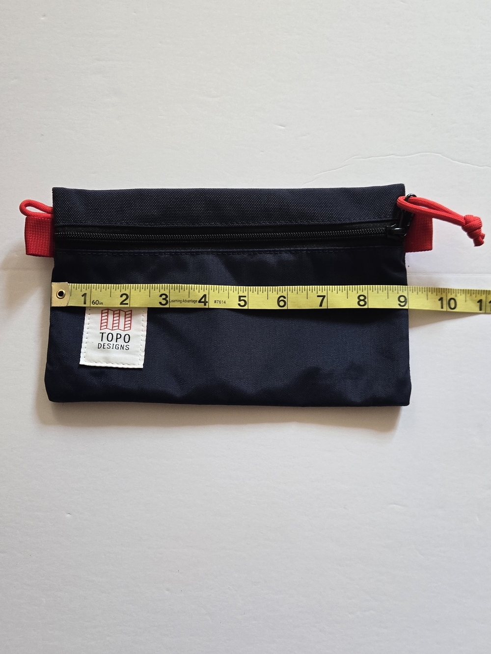 Topo Designs Navy Blue Red Zip Pouch Travel Organizer Bag - Picture 6 of 7